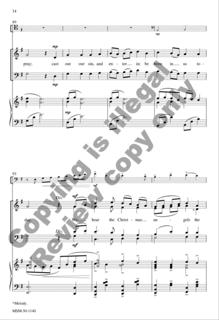 O Little Town of Bethlehem (Choral Score) image number null