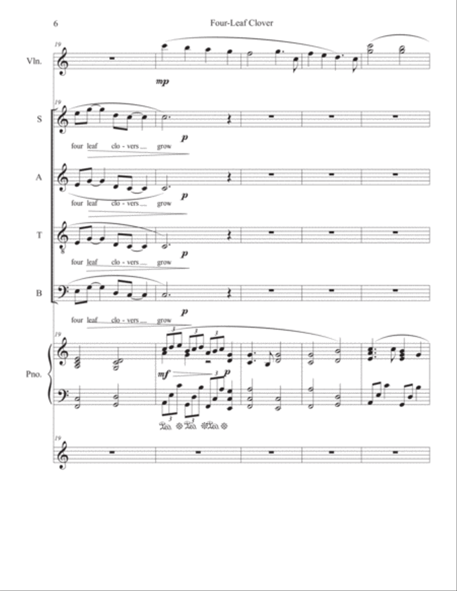 Four-Leaf Clover 4-Part scores gallery preview page 6