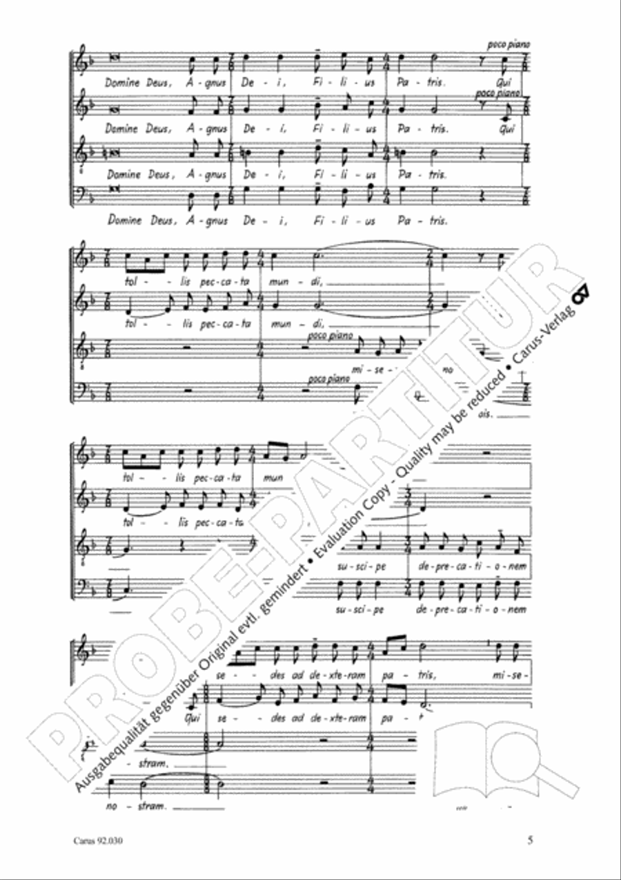 Kleine Messe in F 4-Part scores gallery preview page 6