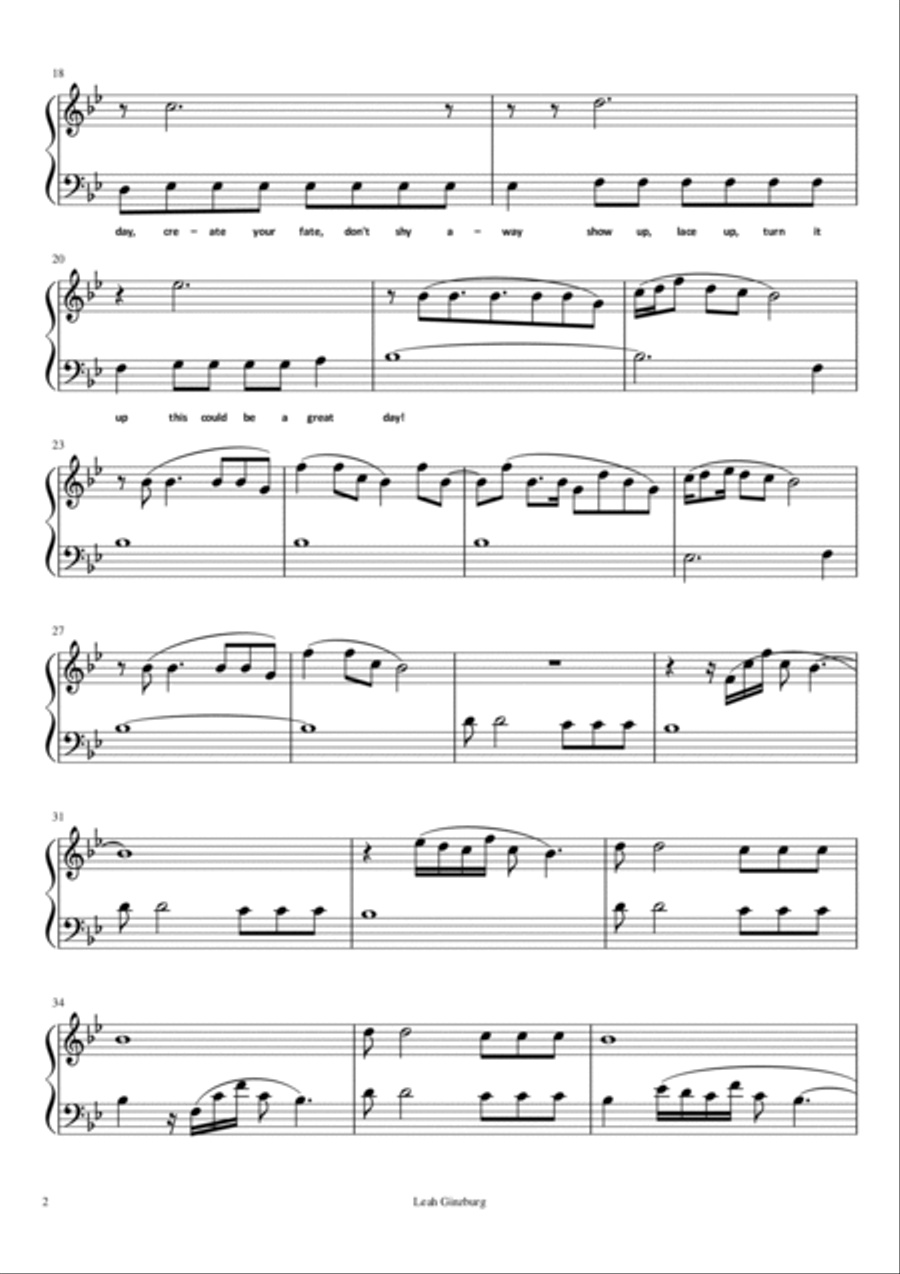 Great Day by Meir Kay Great Day by Meir Kay Easy Piano scores gallery preview page 2