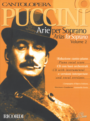 Book cover for Cantolopera: Puccini Arias for Soprano Volume 2