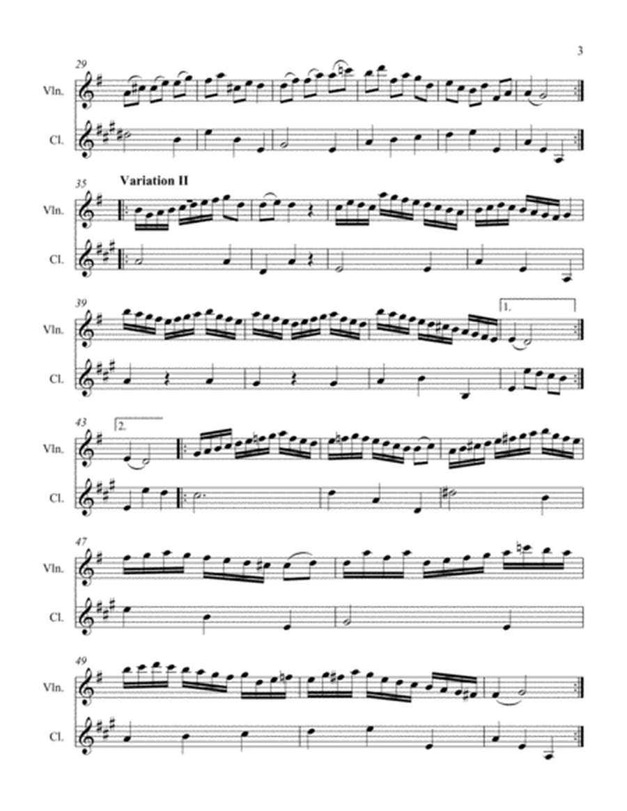 Duet Sonata #7 Movement 3 Theme and Variations