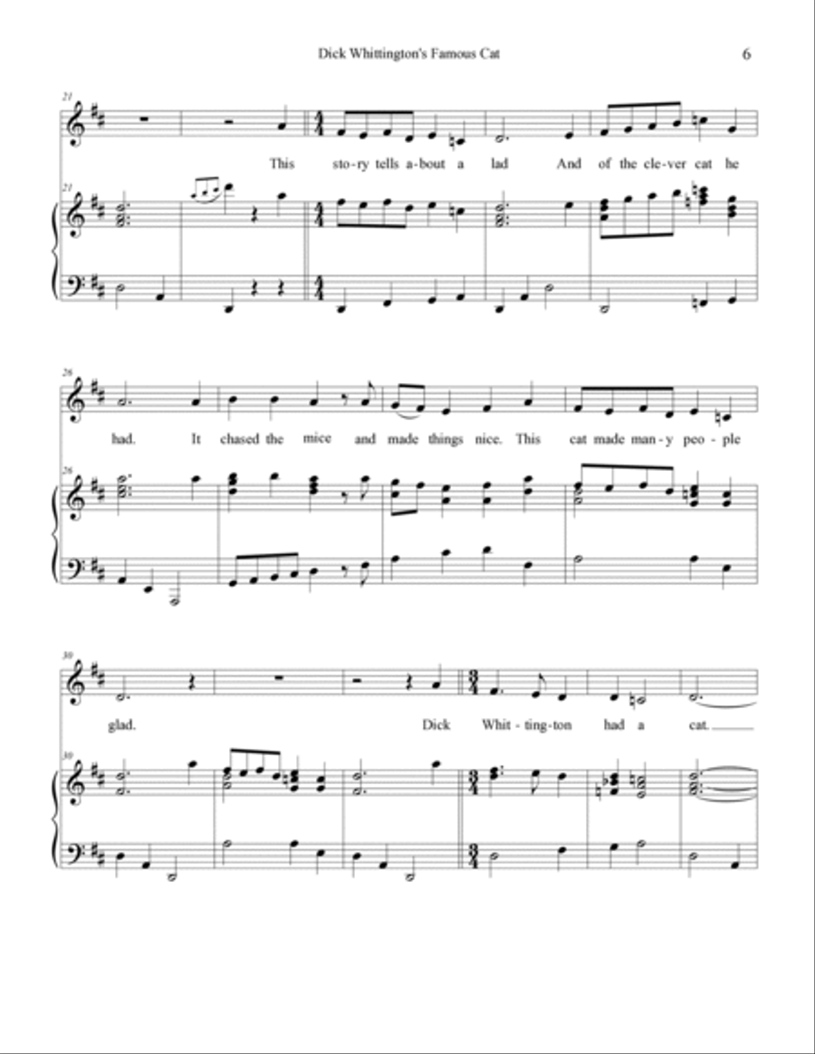 The Tale of Dick Whittington and His Cat - SCORE