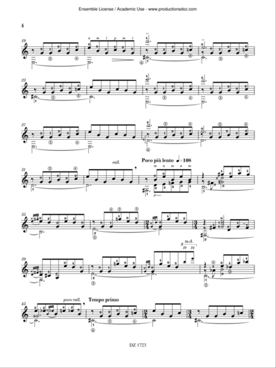 Per Sofia Classical Guitar scores gallery preview page 4