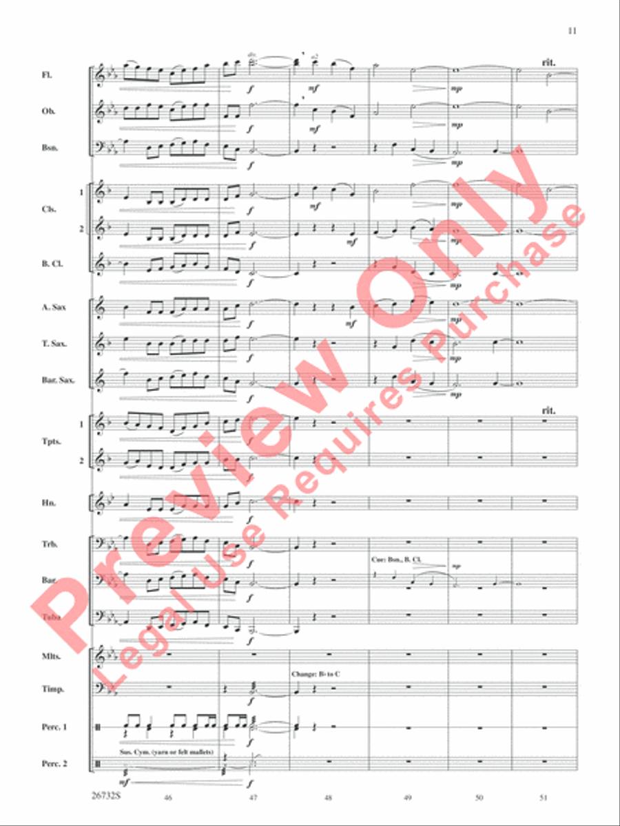 Four Waves Four Waves Concert Band scores gallery preview page 12