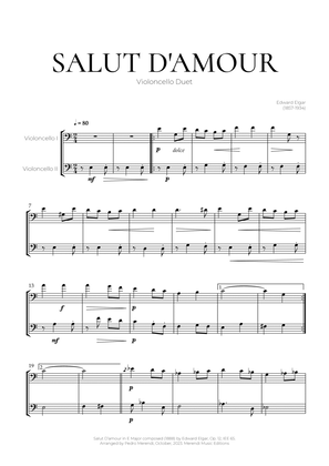 Book cover for Salut D’amour (Cello Duet) - Edward Elgar