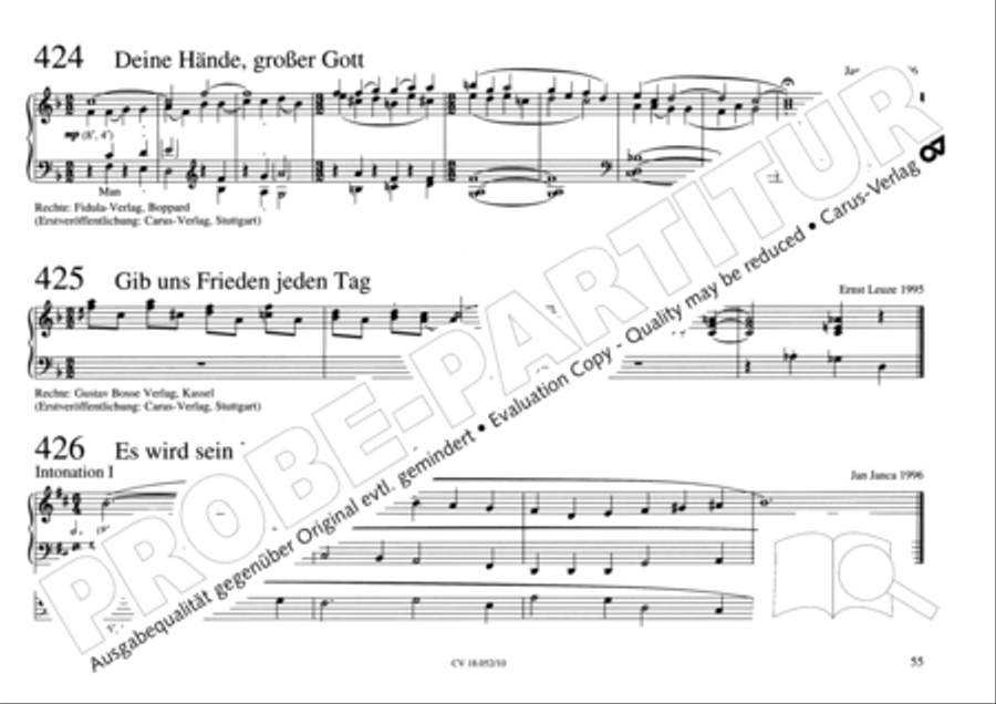 Esslinger Orgelbuch, Bd. I: Intonationen Organ Solo scores gallery preview page 72