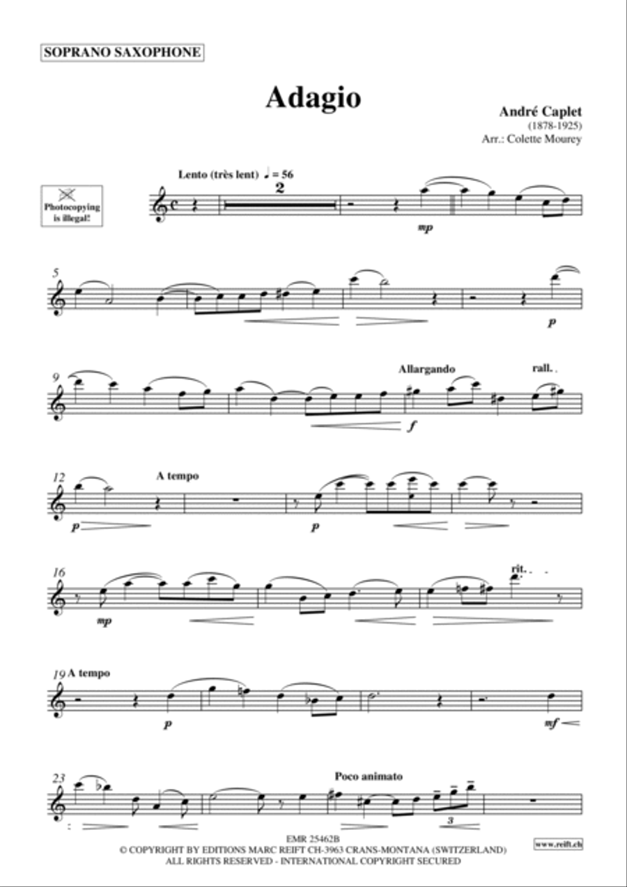 Adagio Adagio Soprano Saxophone scores gallery preview page 2