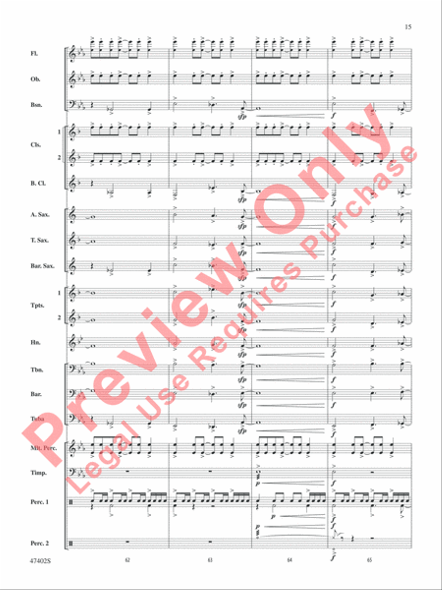 Rhythmicity Rhythmicity Concert Band scores gallery preview page 16