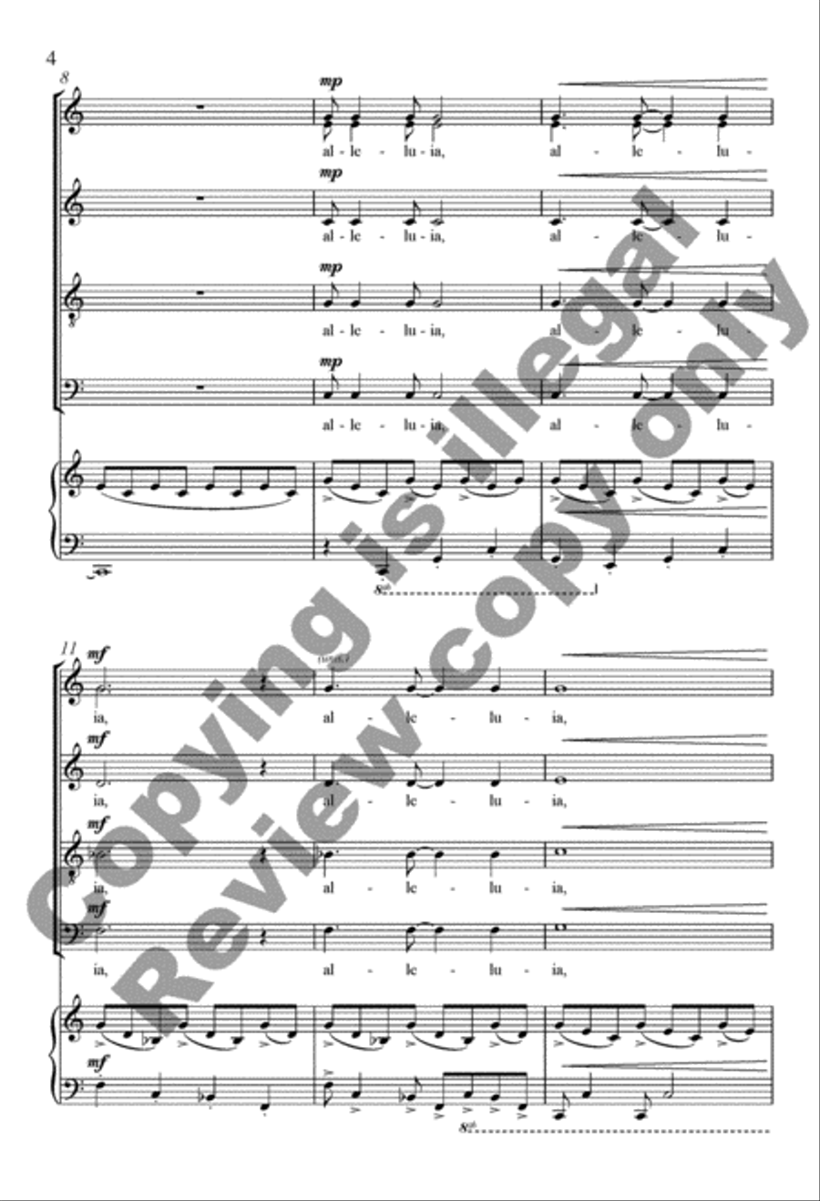 An Alleluia Flourish Divisi scores gallery preview page 4