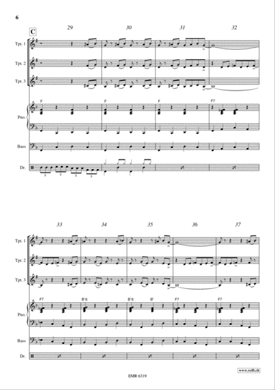 St. Louis Blues Trumpet Trio scores gallery preview page 6