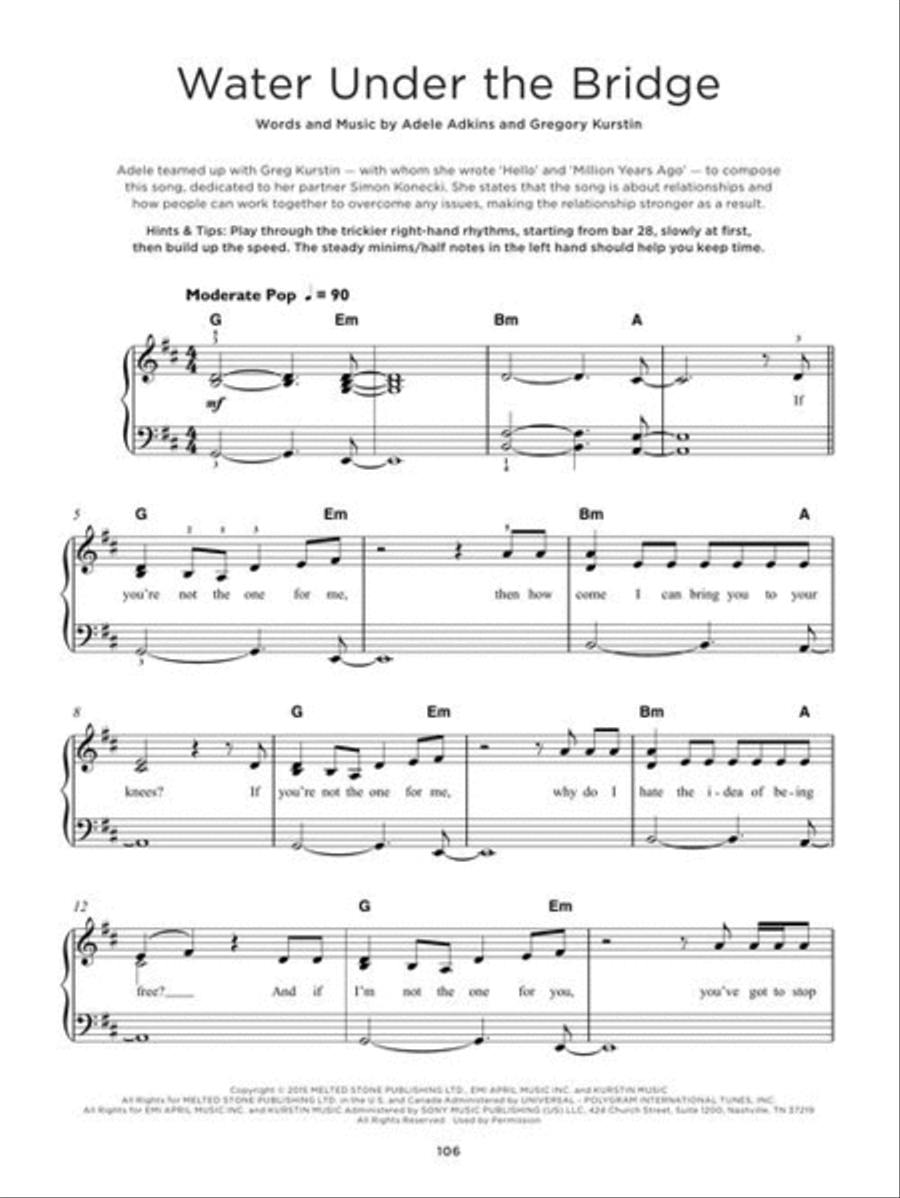 40 Adele Songs - Really Easy Piano Easy Piano scores gallery preview page 8