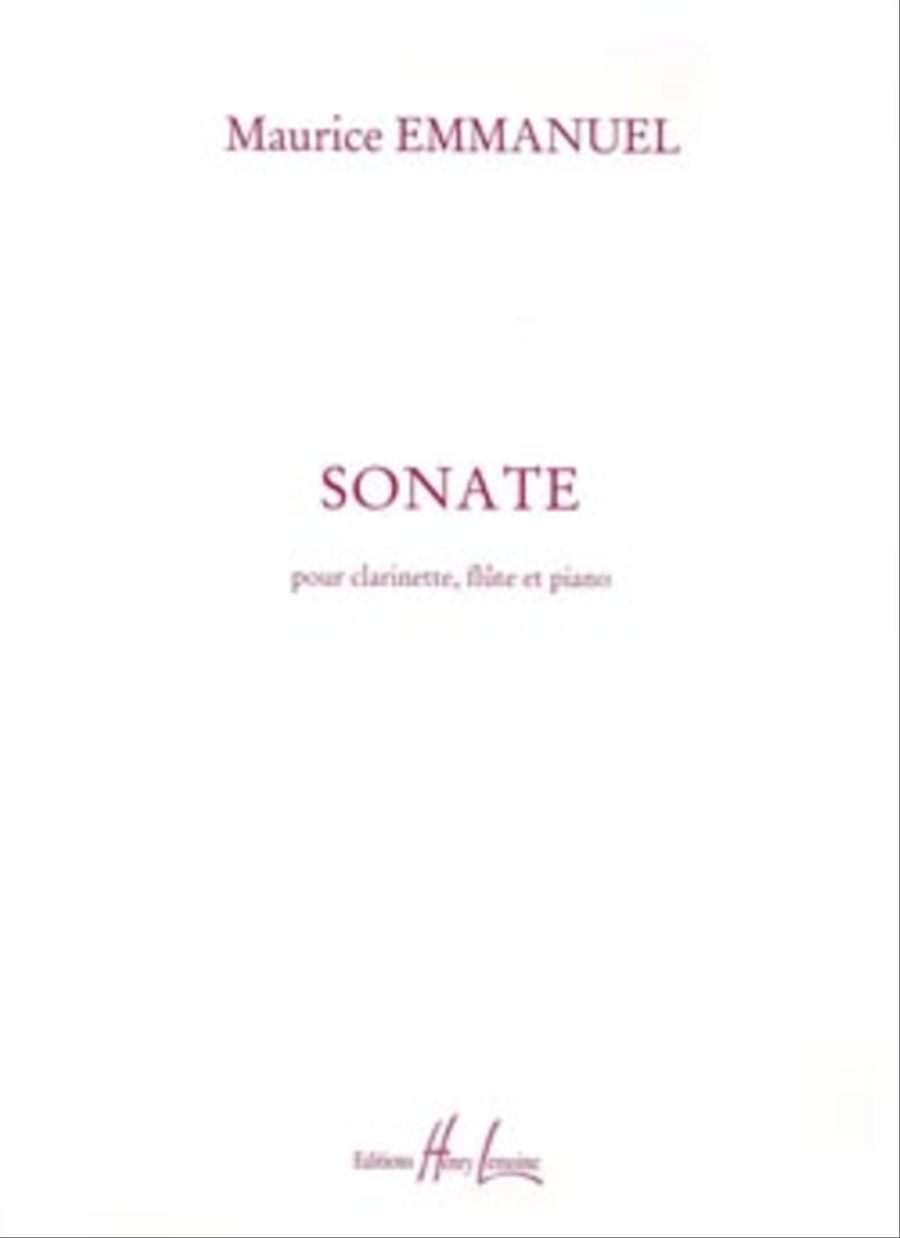 Sonate Clarinet scores gallery preview page 1