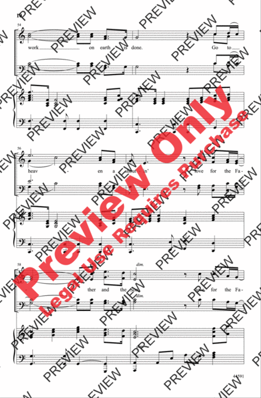 Go Rest High on That Mountain 4-Part scores gallery preview page 10