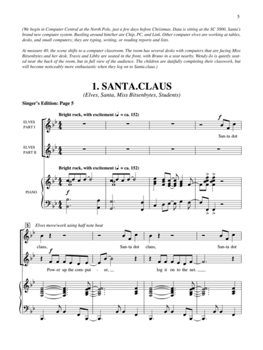 Santa.Claus - Director's Score Unison Choir scores gallery preview page 2