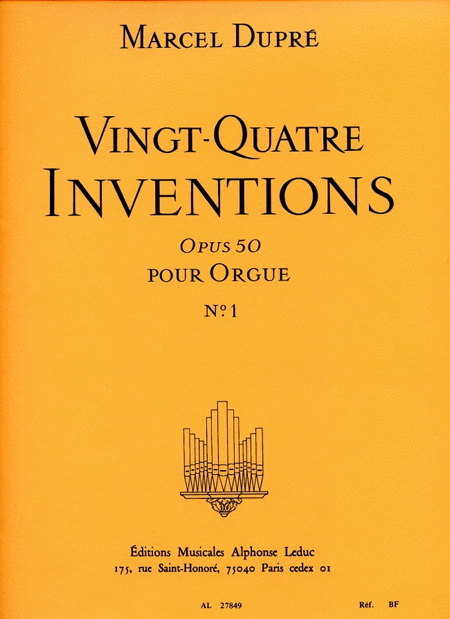 24 Inventions Op.50, Vol.1 (organ)
