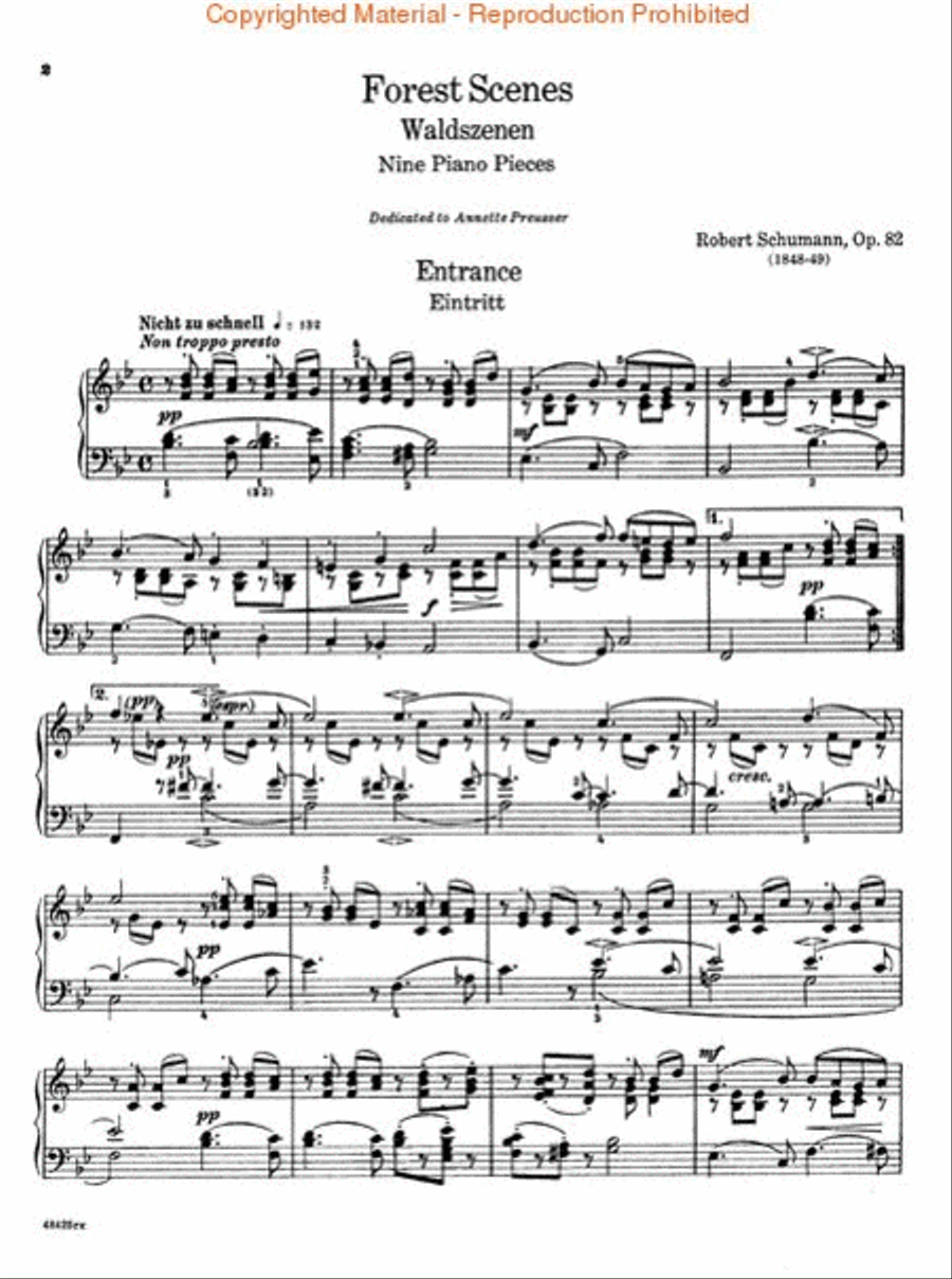 Forest Scenes (Waldszenen), Op. 82 Piano Solo scores gallery preview page 2