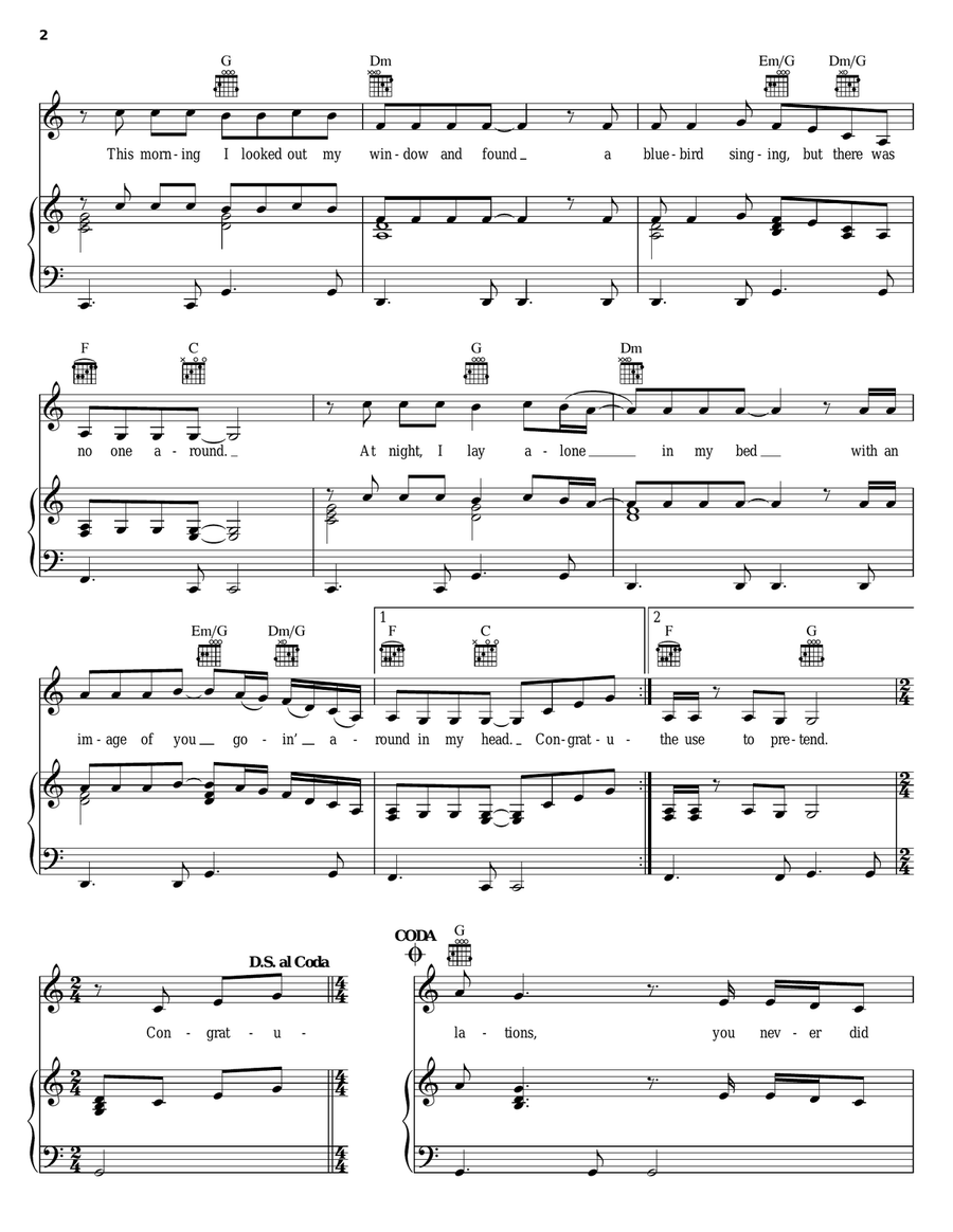 Congratulations Acoustic Guitar scores gallery preview page 2