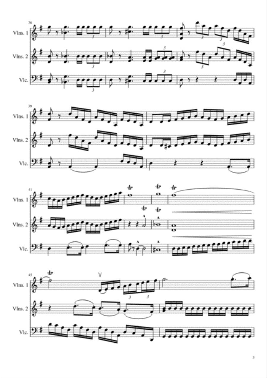 String Trio - In the Style of Mozart String Duet scores gallery preview page 3