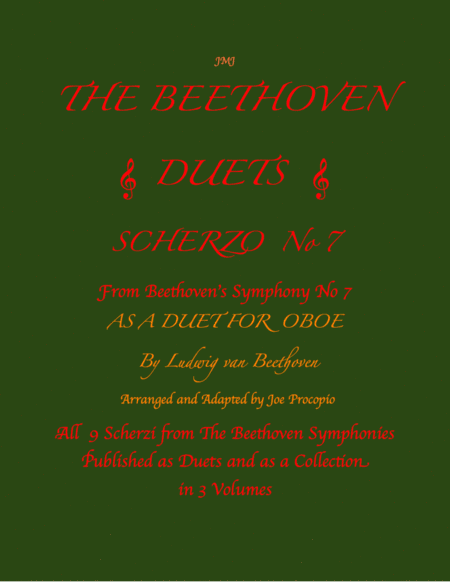 The Beethoven Duets For Oboe Volume 3 Scherzi 7, 8 and 9 image number null