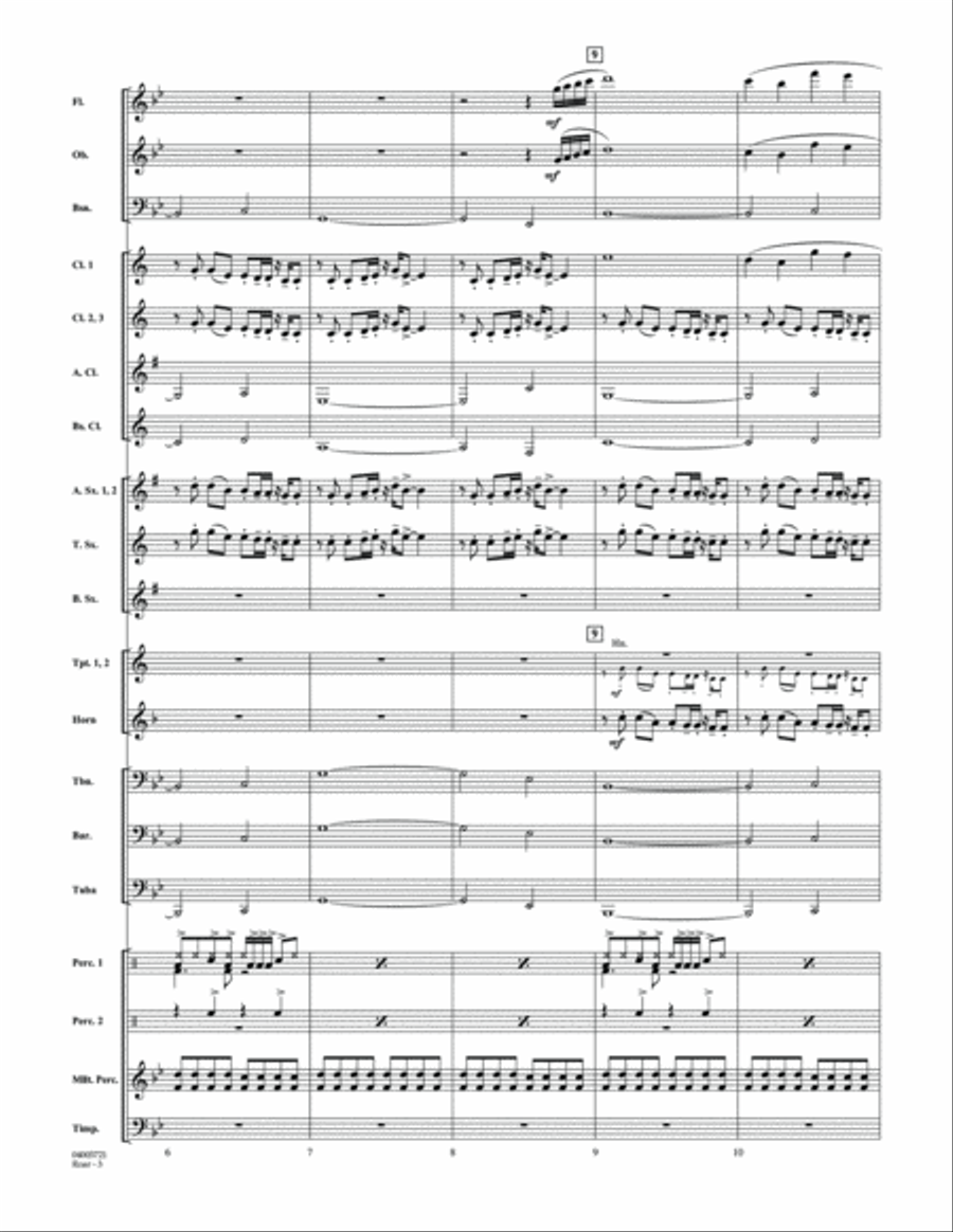 Roar - Conductor Score (Full Score) Concert Band scores gallery preview page 3