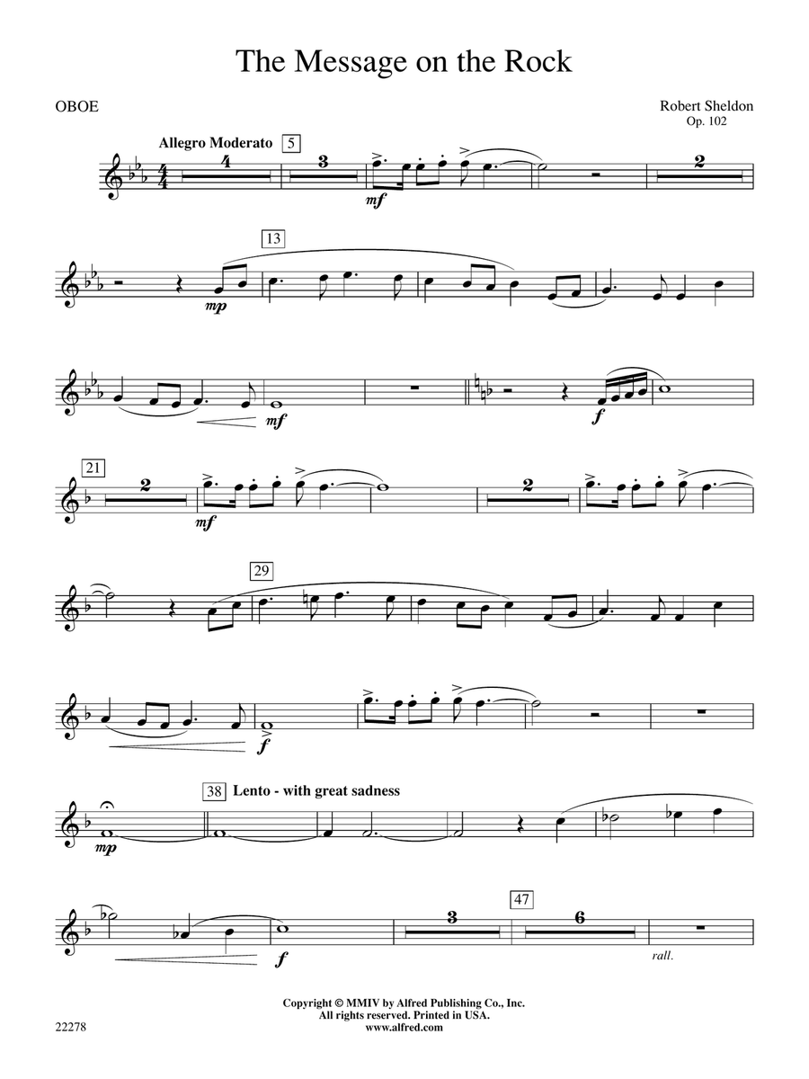 The Message on the Rock: Oboe