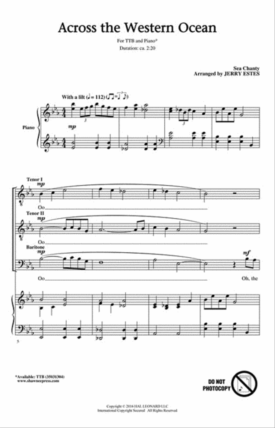 Across the Western Ocean TTB scores gallery preview page 2