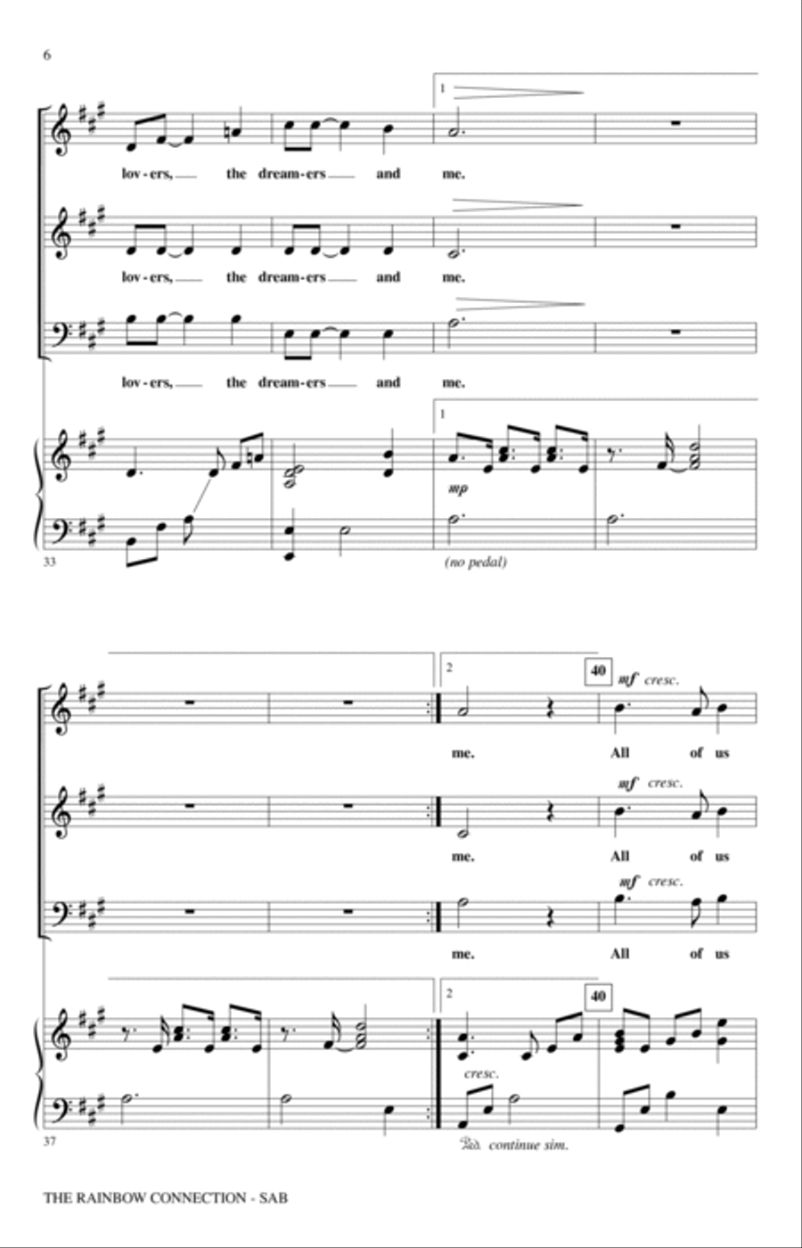 The Rainbow Connection (arr. Audrey Snyder) 3-Part scores gallery preview page 5