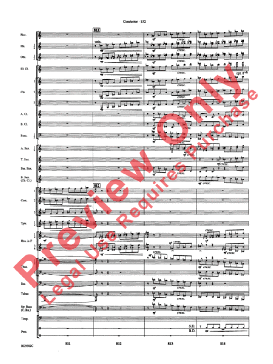 Symphony No. 3 for Band Concert Band scores gallery preview page 155