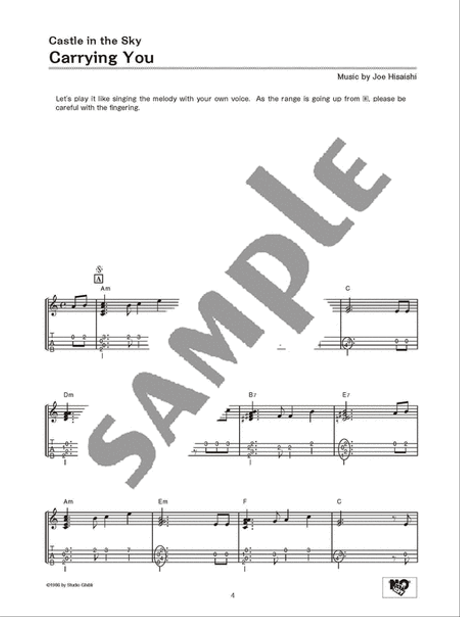 Studio Ghibli Songs for Solo Ukulele Vol.2/English Version Percussion scores gallery preview page 4
