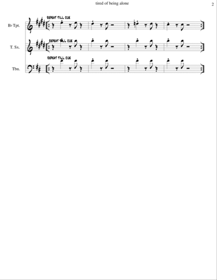 Tired Of Being Alone Small Ensemble scores gallery preview page 3