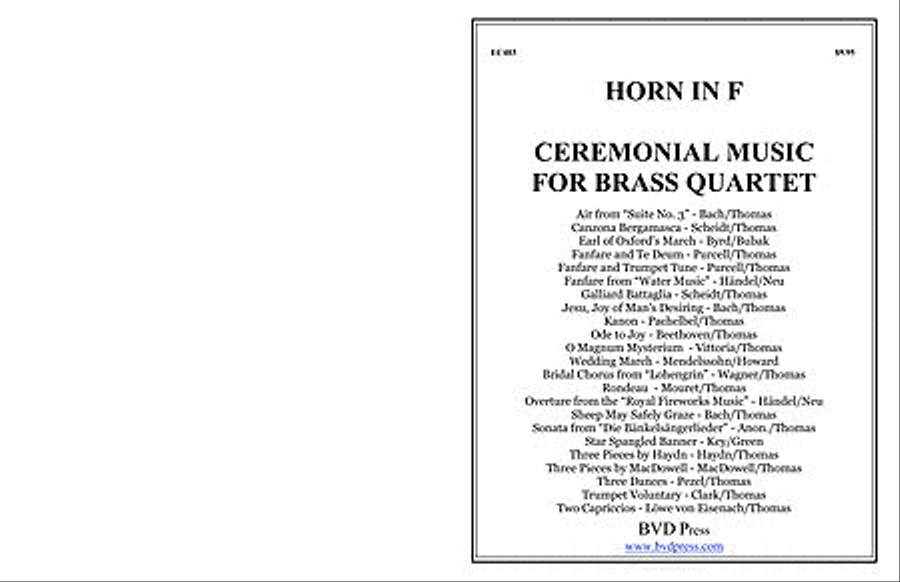 Ceremonial Music for Brass Quartet Brass Quartet scores gallery preview page 1