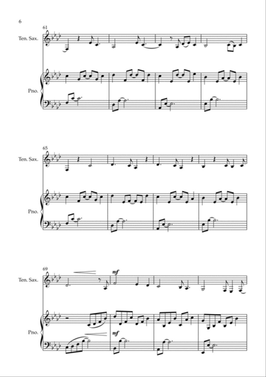 All Of Me All Of Me Tenor Saxophone scores gallery preview page 6