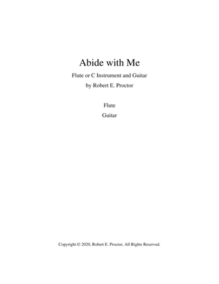 Book cover for Abide with Me for Flute (C instrument) and Guitar