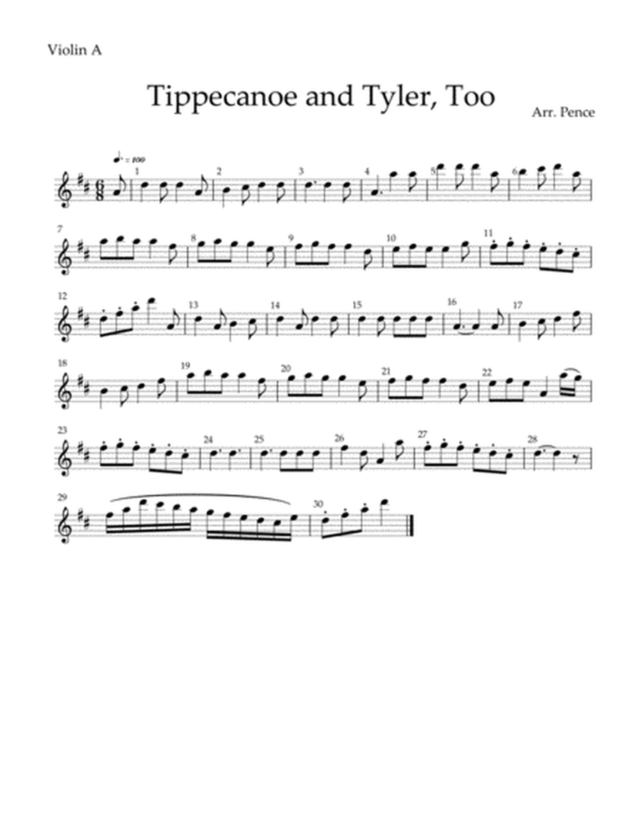 Tippecanoe and Tyler Too (Patriotic Flex String Duet) image number null