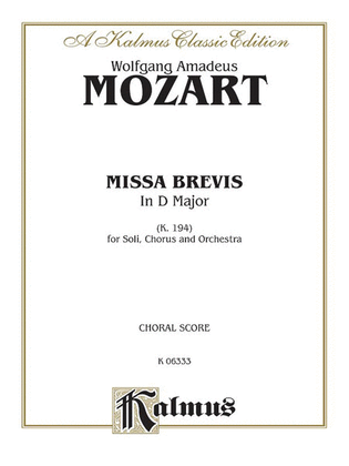 Book cover for Missa Brevis in D Major, K. 194