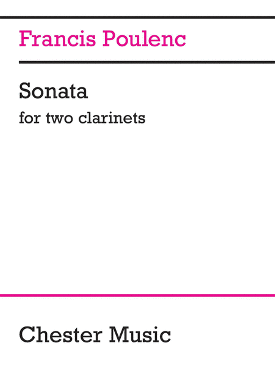 Sonata for Two Clarinets Clarinet Duet scores gallery preview page 1