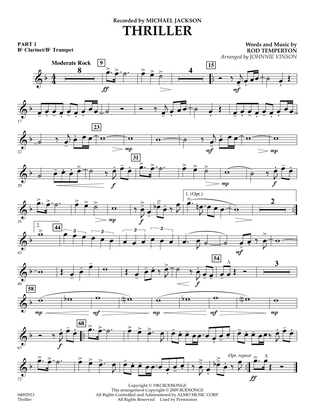 Thriller - Pt.1 - Bb Clarinet/Bb Trumpet