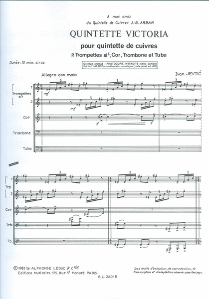 Quintette Victoria (quintet-brass)
