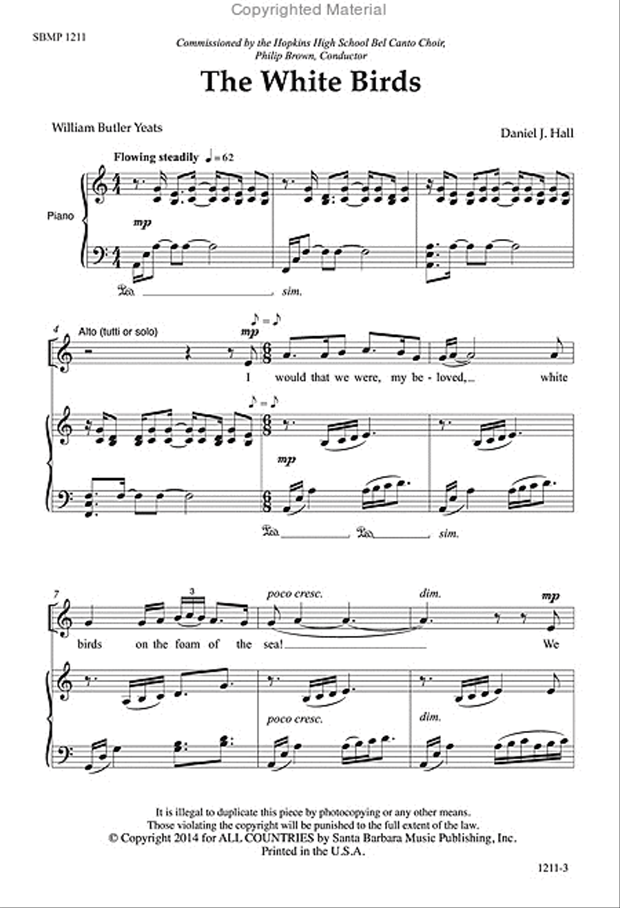 The White Birds - SSAA Octavo SSAA scores gallery preview page 2