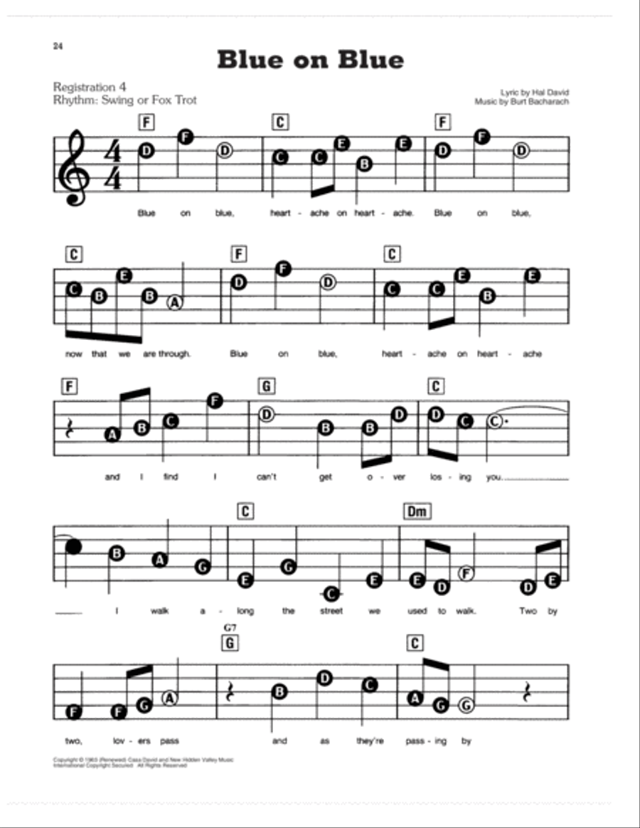 Blue On Blue Electronic Keyboard scores gallery preview page 1