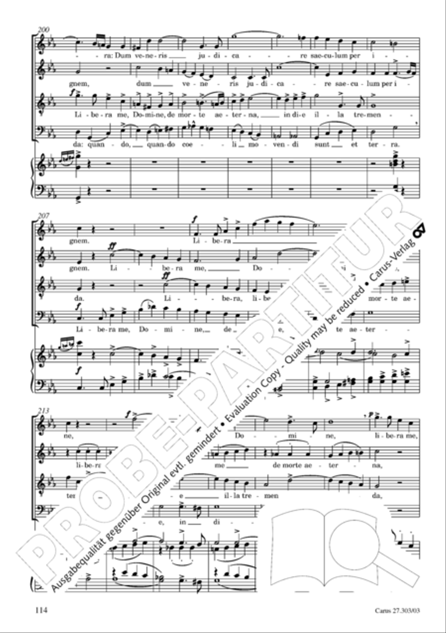 Messa da Requiem 4-Part scores gallery preview page 115