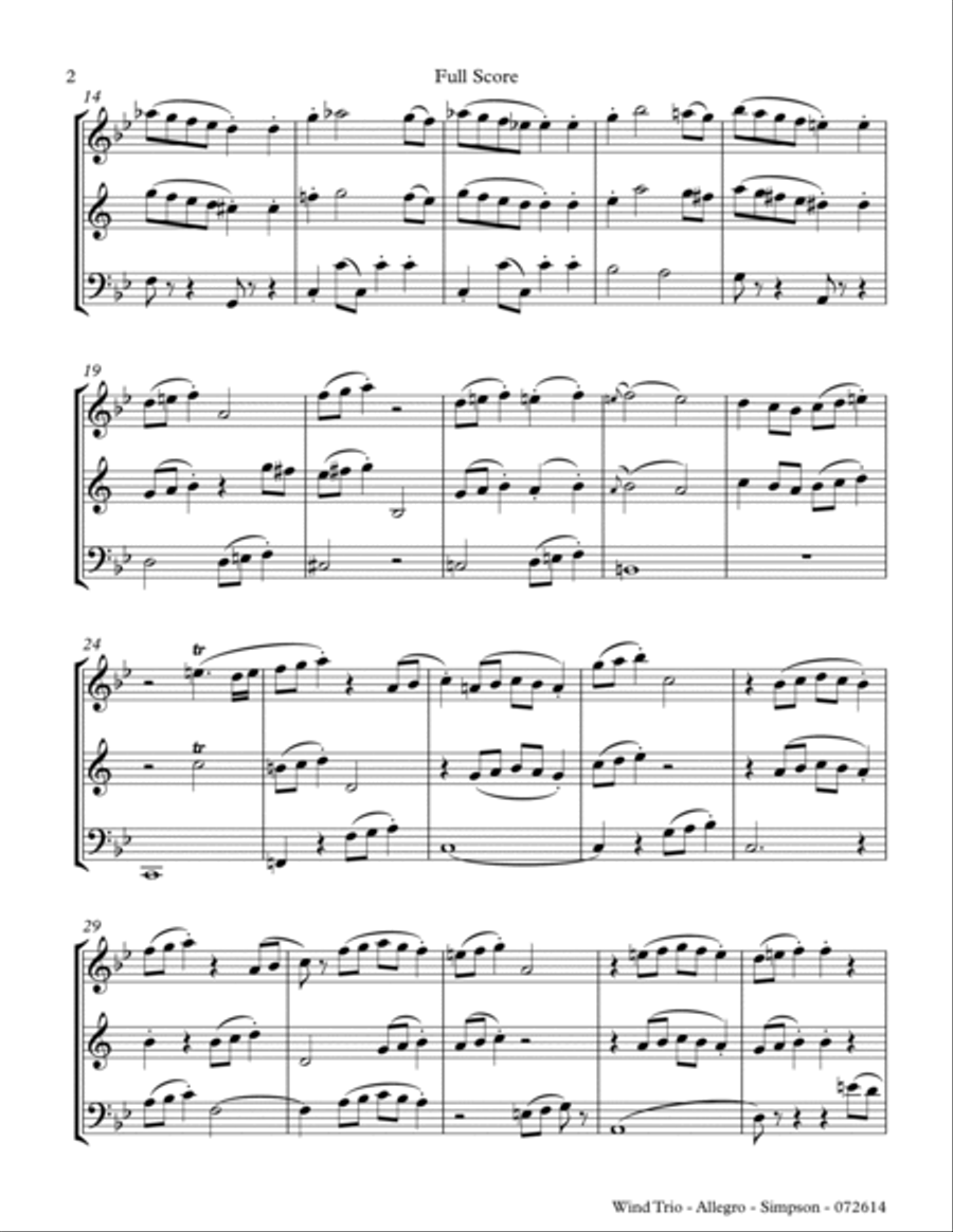 Conversations for Woodwind Trio - 1st Mvt. (Allegro) Woodwind Trio scores gallery preview page 2