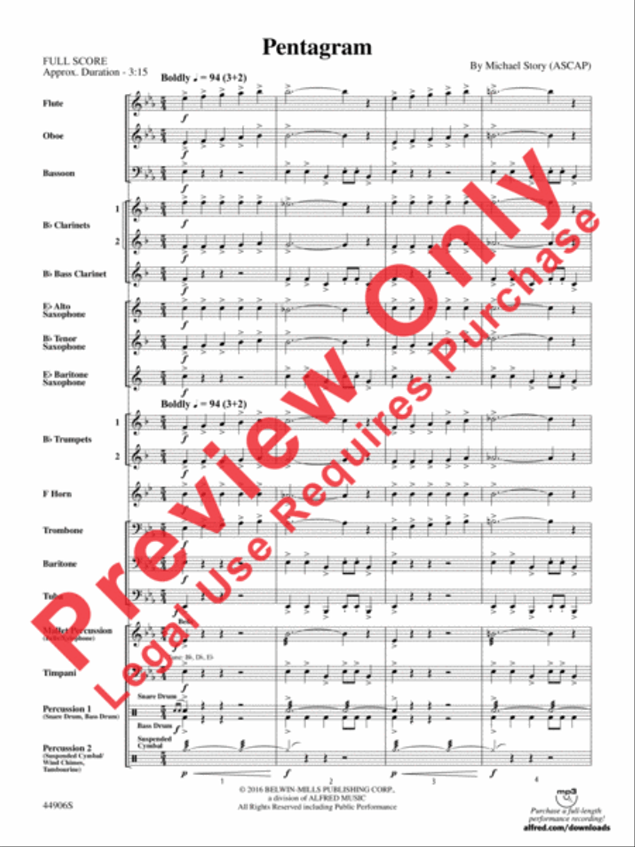 Pentagram Pentagram Concert Band scores gallery preview page 3