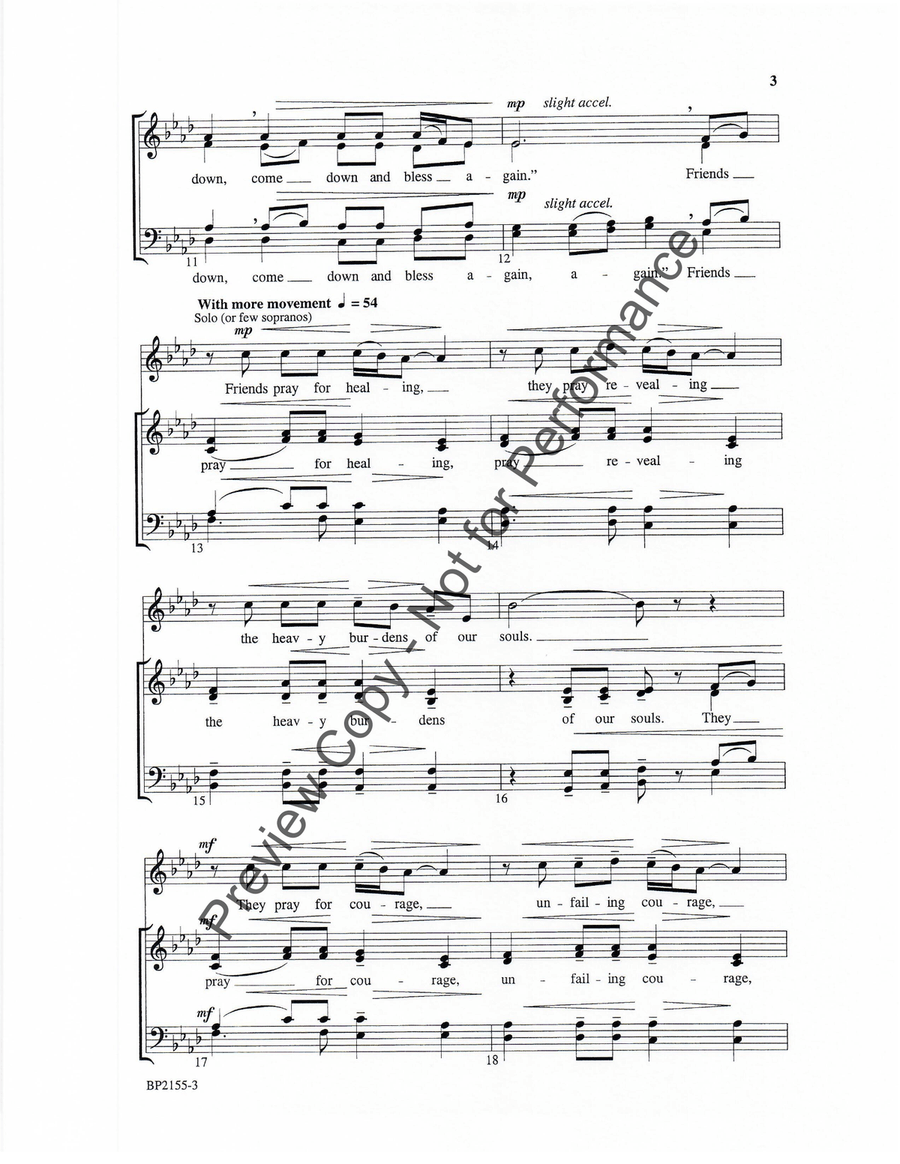 Sweet Are the Prayers of a Friend 4-Part scores gallery preview page 3