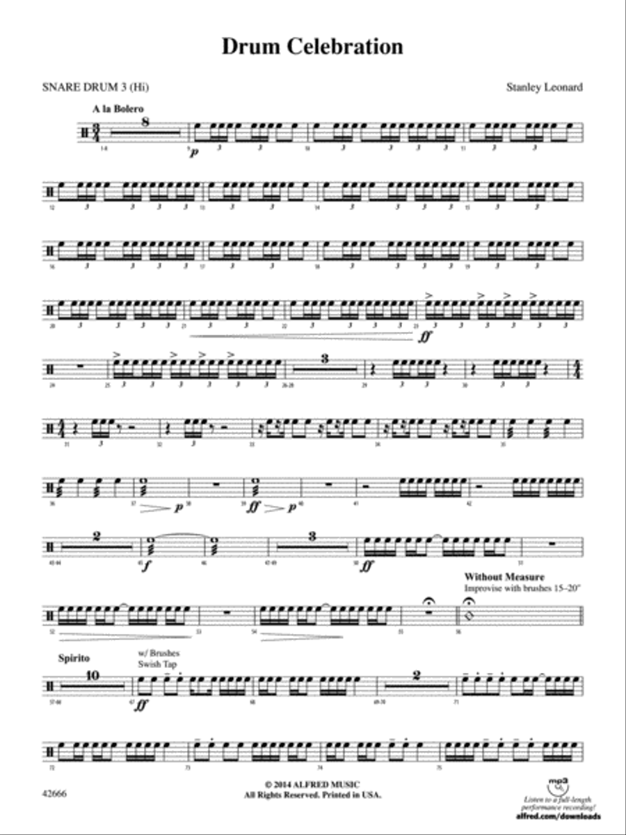 Drum Celebration: SD3 Drum Celebration: SD3 Percussion Ensemble scores gallery preview page 1