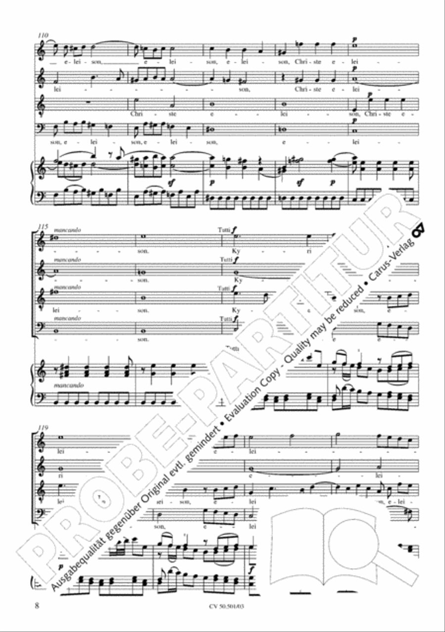 Mass in C Major 4-Part scores gallery preview page 9