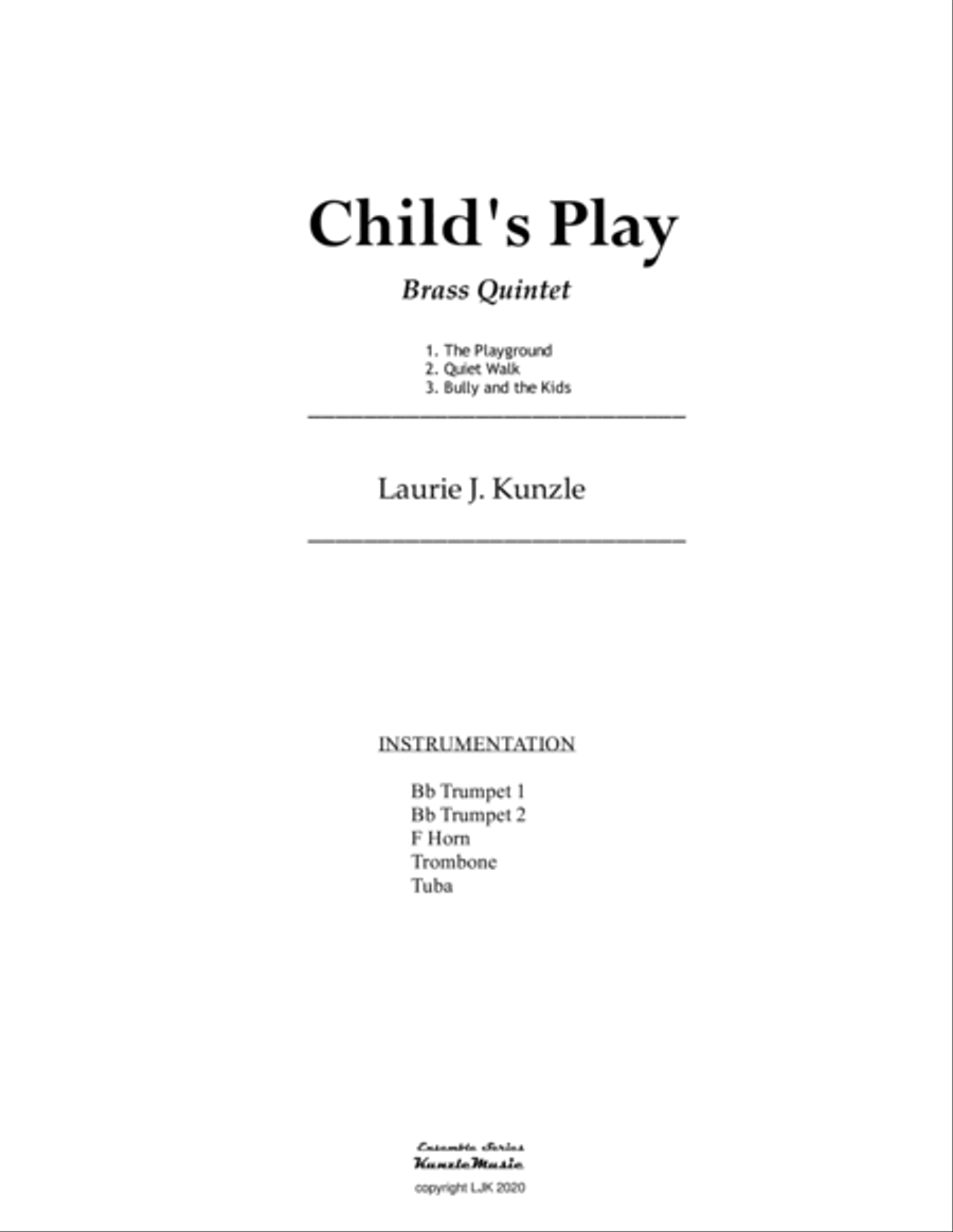 CHILD'S PLAY Brass Ensemble scores gallery preview page 2