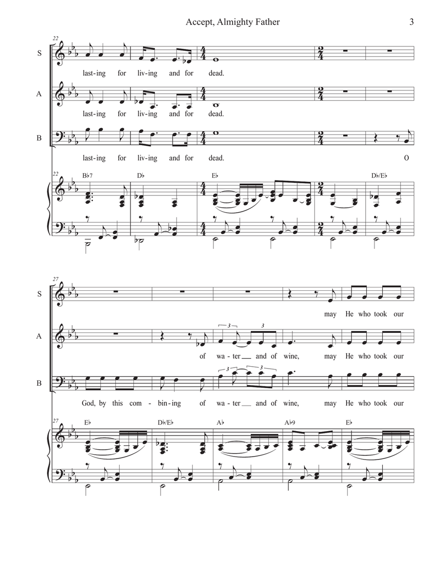 Accept, Almighty Father (Vocal Trio - (SAB) 3-Part scores gallery preview page 3
