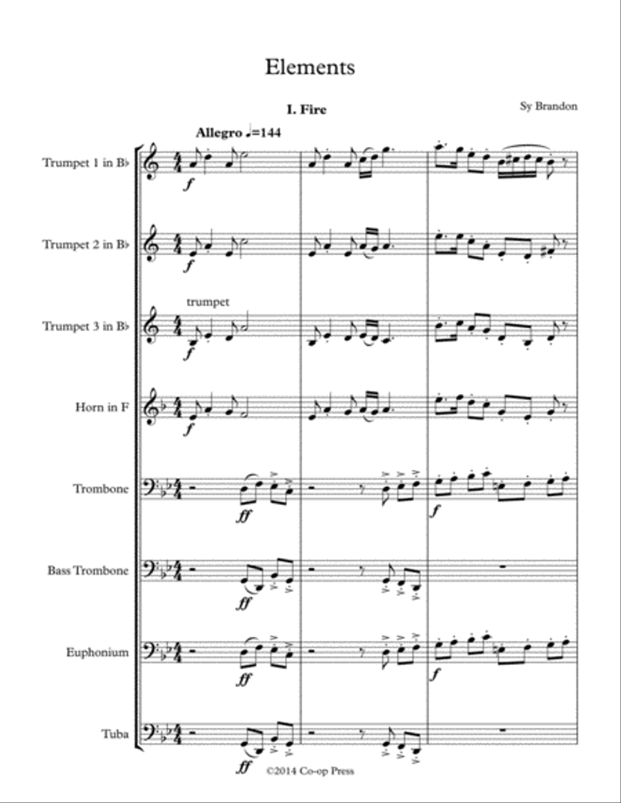 Elements for Brass Octet School and Community scores gallery preview page 1